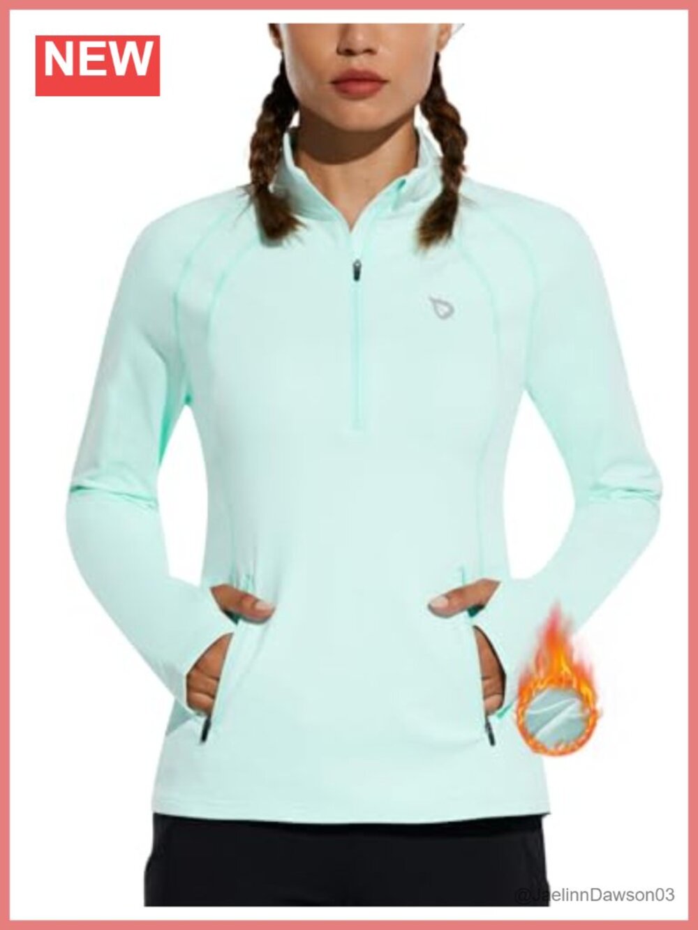 Fleece Running Jacket Half-Zip Pullover Thermal Athletic